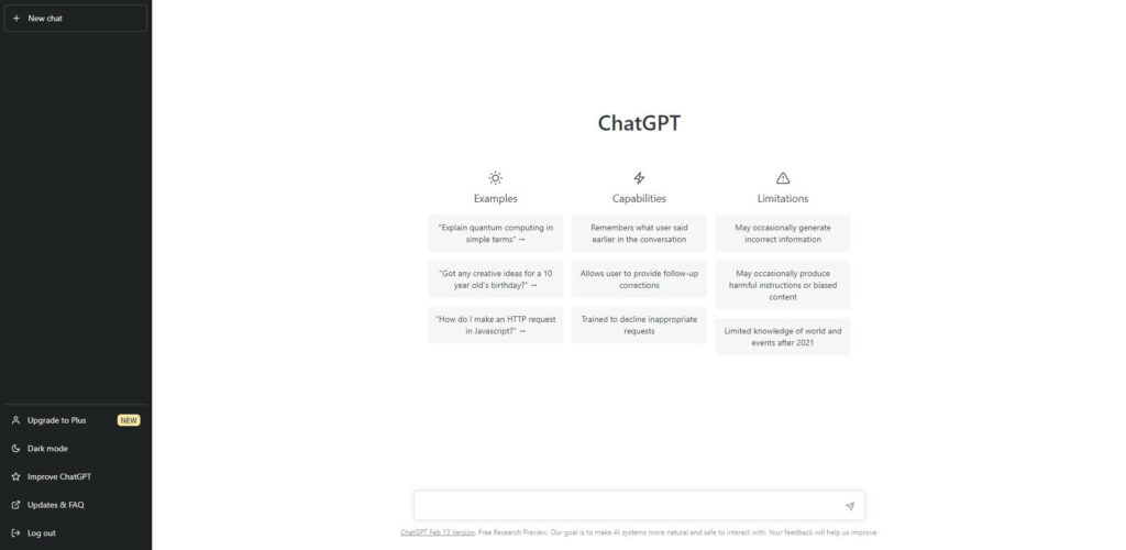 Screenshot der Startseite von openai.com (ChatGPT)