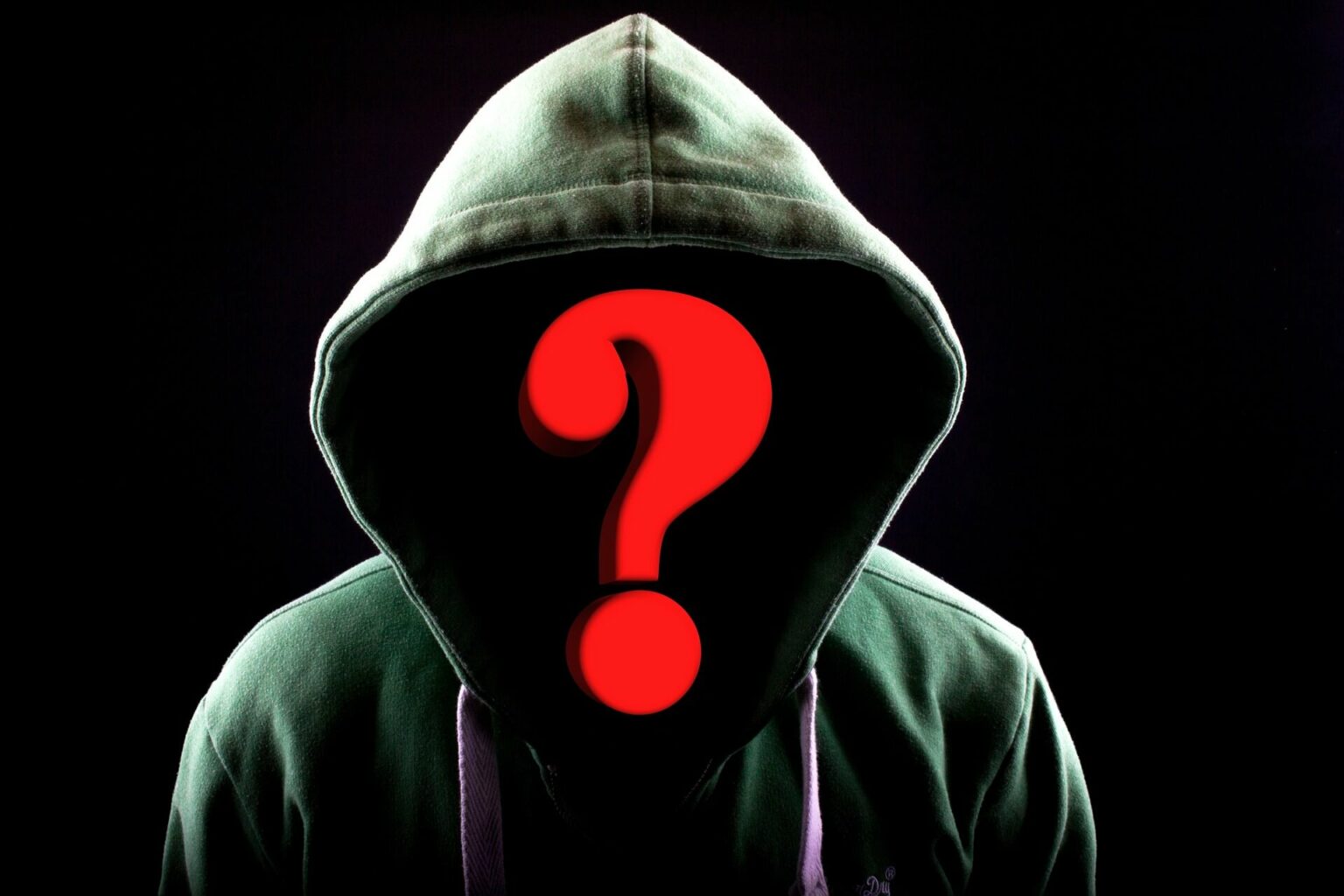 Verdunkelte Figur mit einem Fragezeichen im Gesicht, um symbolisch eine Persona-Erstellung darzustellen